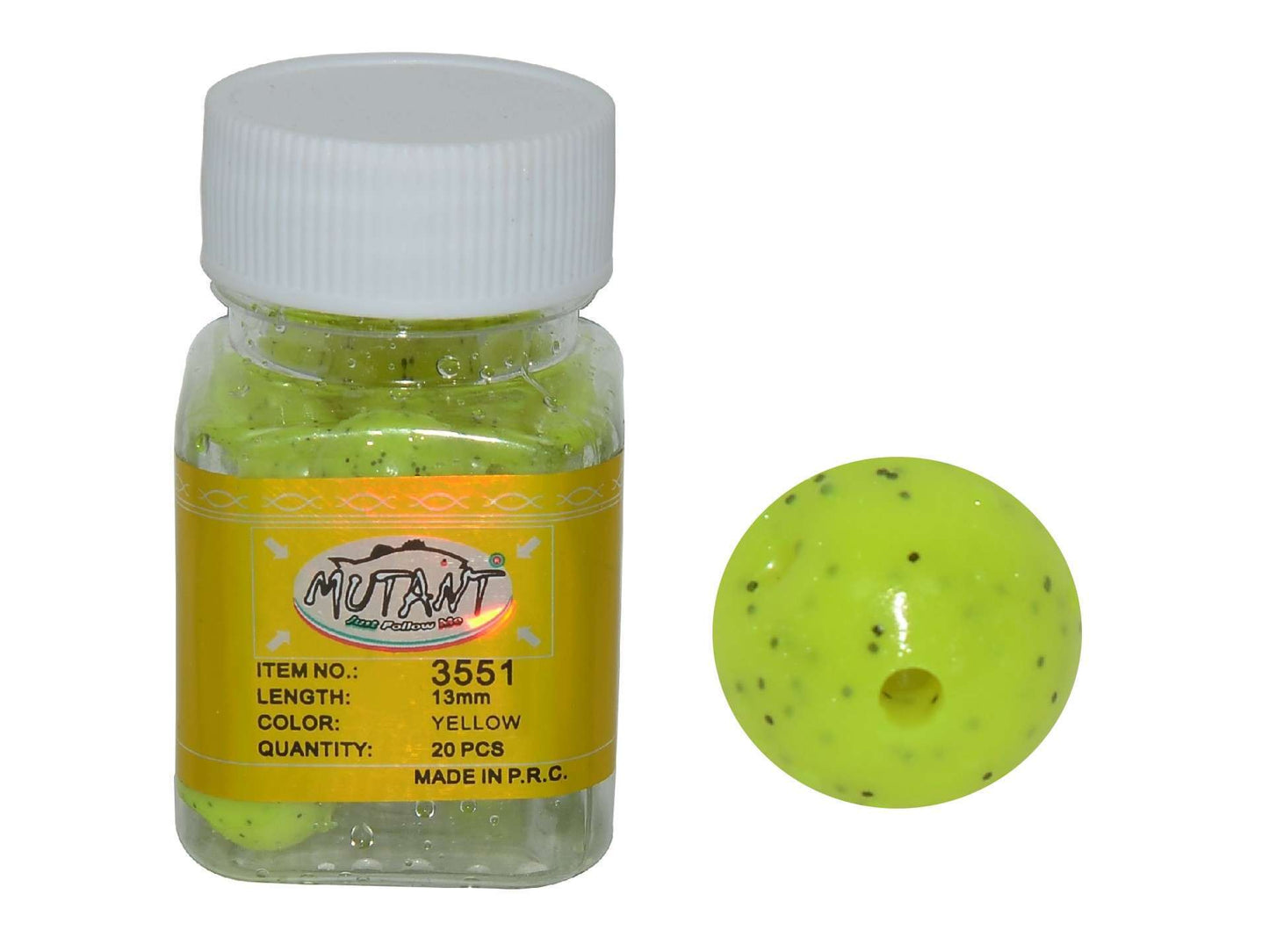 Mutant 3551 Walker Aromalı Silikon Boili 20li Kutu Suni Balık Yemi - SARı
