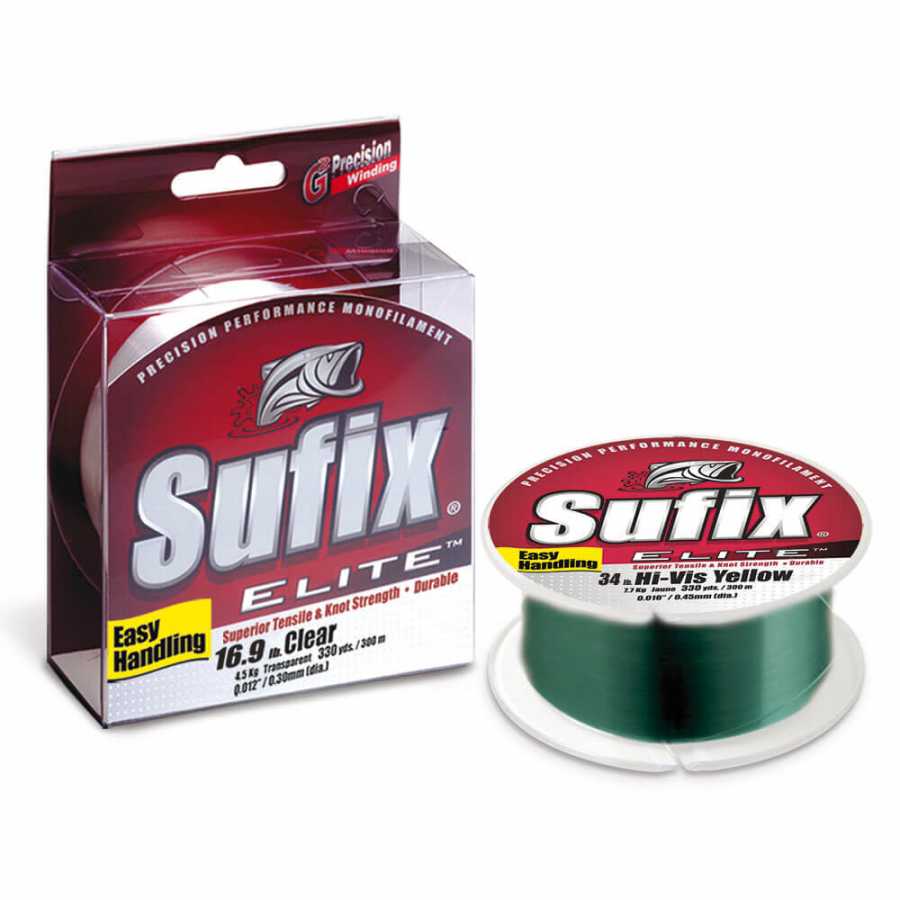 Sufix Elite Misina - LOW VIS GREEN - 0.16MM - 100MT - 2.2KG