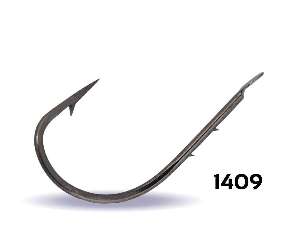 Youvella 1409 Kısa Pala Tırnaklı Olta İğnesi 100lü Kutu Black Nikel - Standart - 4
